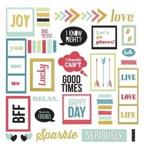 NIB Vinyl Frame Wall Decals, Set of 66